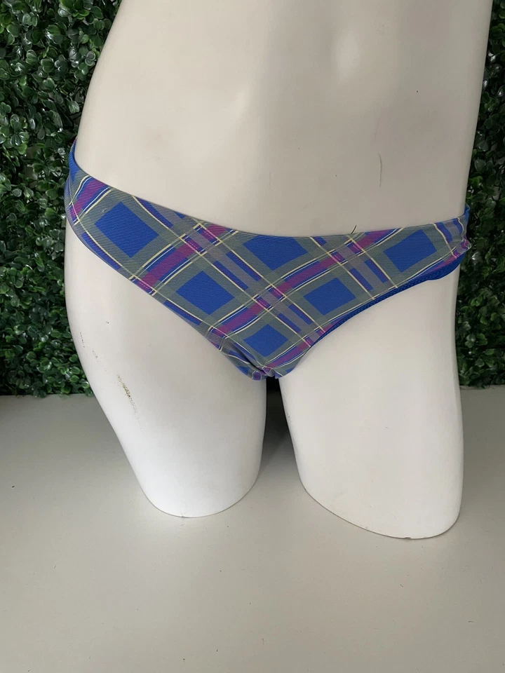 Women’s O’NEILL Bay Plaid Classic Pant Bikini Bottom Multicolor Size S