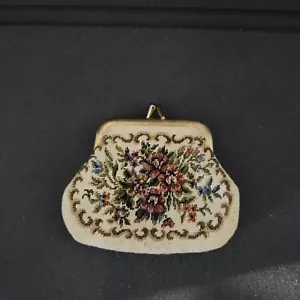 Monedero vintage tapiz floral cierre tono dorado - Imagen 1 de 6