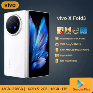 Vivo X Fold 3 5G Folded Phone 2K+ E7 120Hz Snapdragon 8 Gen 2 50MP 80W Charging - Picture 1 of 19