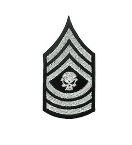 Patch backpack airsoft biker motorcycle skull grade chevron army military - Foto 1 di 1