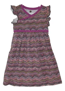 Tea Collection Girl's Fire Country Dreaming Wrap Neck Dress Size 5 EUC - Picture 1 of 2