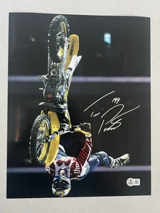 Travis Pastrana autographed signed 11x14 photo Beckett BAS COA Nitro Circus FMX - Picture 1 of 2