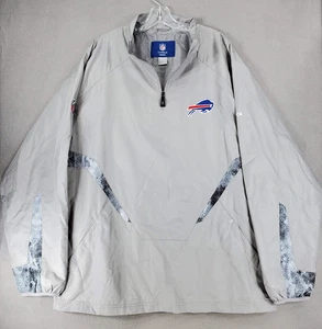 Vintage Y2K Buffalo Bills Windbreaker grau Quarter Zip Jacke NFL Herren XXL Logo - Bild 1 von 6