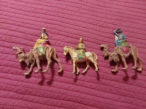 Vintage 3 Weise Männer Magier Könige auf Kamelen & Pferd  - Bild 1 von 7