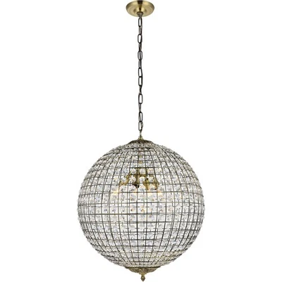 Living District LD5027 Earlene Pendant Antique Bronze and Clear - Image 1 of 4
