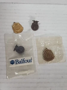 Future Farmers Of America/FFA Farming Agriculture Pendants 1 Screwback Set Of 4 - Picture 1 of 17