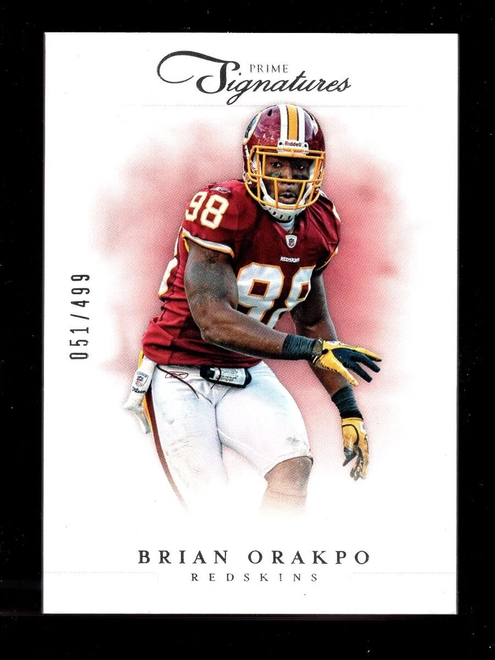 2012 PRIME SIGNATURES #132 BRIAN ORAKPO 51/499 REDSKINS - Image 1 of 1