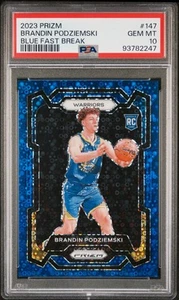 2023 Panini Prizm #147 Brandin Podziemski Blue Fast Break /150 PSA 10 250004 - Picture 1 of 2