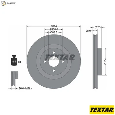 2x BRAKE DISC 92146400 FOR FORD HMDA 2.0L 4cyl FOCUS - Image 1 of 4