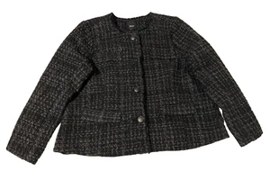 Simply Vera Wang dunkler Blazer Damen Größe 2XL schwarz Tweed Büro Sport Mantel - Bild 1 von 14