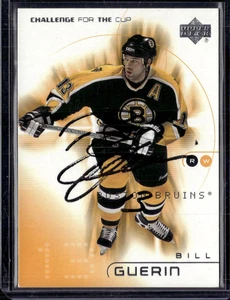 2001-02 UD Challenge For The Cup #6 Bill Guerin Auto Bruins VG-EX (crease) - Picture 1 of 2