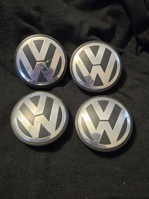 Volkswagen Golf Jetta Passat center cap set of 4, 2002-2020, p/n 3B7 601 171 C1 - Image 1 of 4