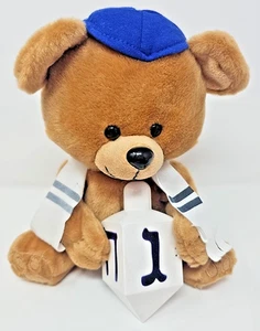 Oso animado de peluche Gemmy Happy Hanukkah en caja canta canción de Dreidel - Imagen 1 de 6