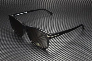 Gafas de sol para hombre Tom Ford Giulio FT0698 01J negras brillantes Roviex 59 mm - Imagen 1 de 5