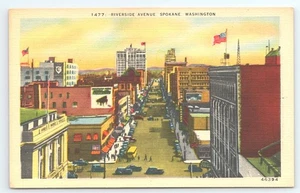 Postcard Riverside Avenue Spokane Washington - Bild 1 von 2