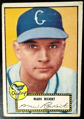 1952 Topps #50 Marv Rickert VG-  (Black Back BB) Decent Centering - Image 1 of 2