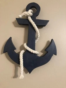 Nautical Nursery, Nautical Decor, Wood Anchor, Anchor Wall Art, Anchor Nautical - Picture 1 of 7