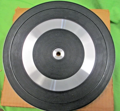 DUAL  1215 S TURNTABLE PLATTER WITH MAT & CENTER TRIM PT # 218-666 NEW IN BOX - Image 1 of 4