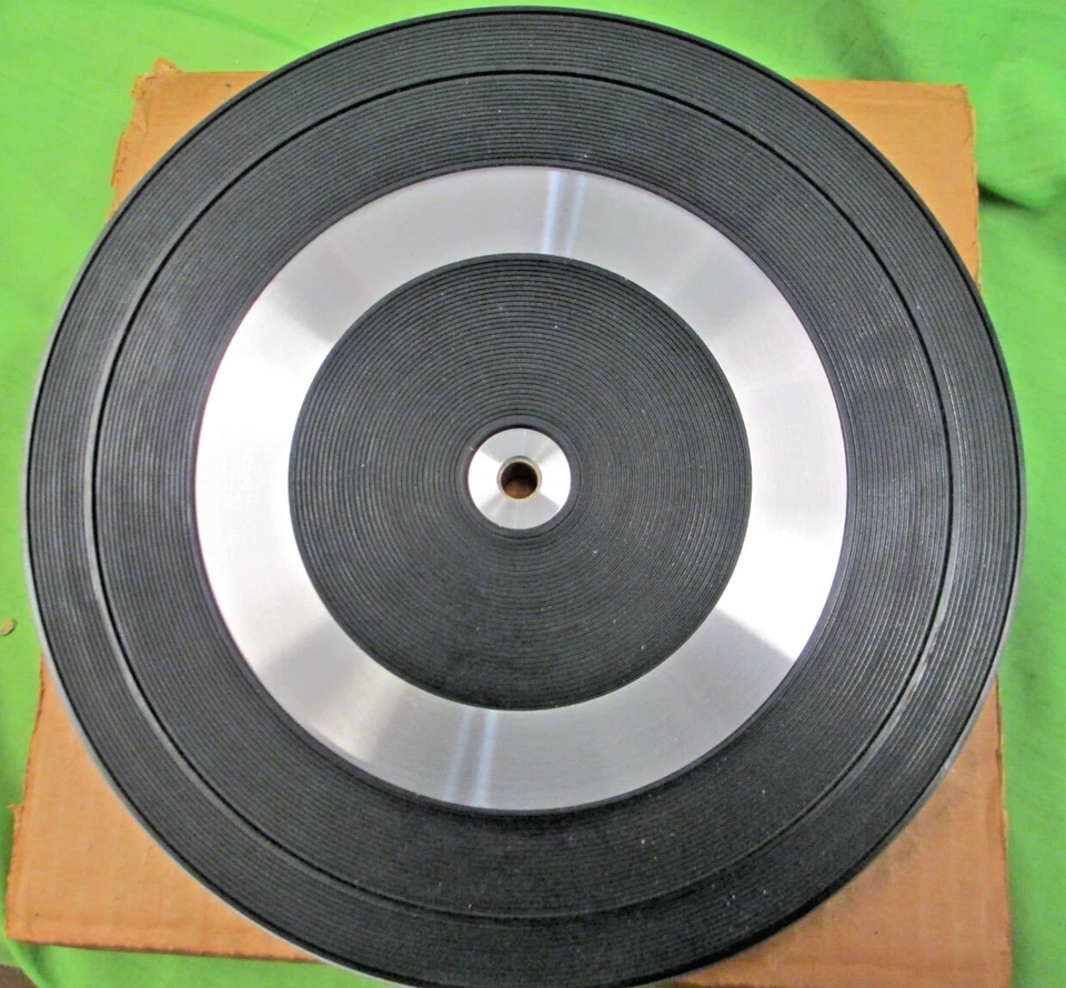 DUAL  1215 S TURNTABLE PLATTER WITH MAT & CENTER TRIM PT # 218-666 NEW IN BOX - Image 1 of 4
