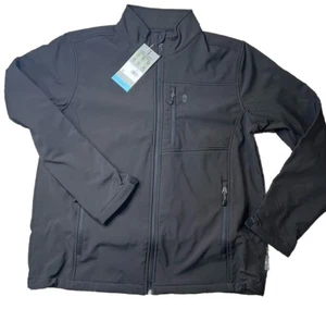Free Country Mens Large recycled Super softshell fleece jacket, Black, NWT - Picture 1 of 10