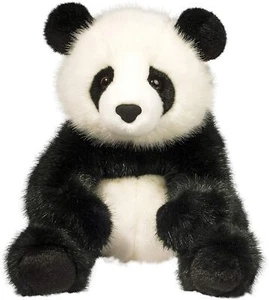 Emmett 14" DLUX Panda Bear Plush Stuffed Animal Douglas Cuddle Toy black white - Picture 1 of 4