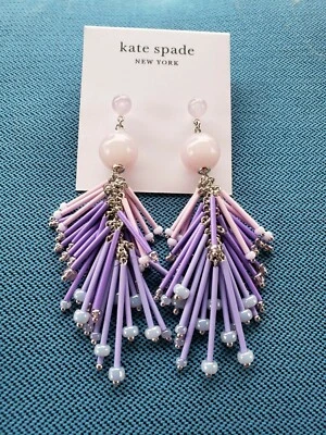 NWT - kate spade- extra extra - statement drop earrings - lilac multi - $88  D50 - Image 1 of 4