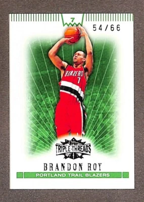 Topps Triple Threads #17 2008 Brandon Roy Emerald/66 Foto 1 de 3