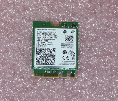 Intel 8265NGW 802.11ac WLAN WiFi M.2 Card ASUS ROG Strix GL703VM GL703VD GL703V - Bild 1 von 2