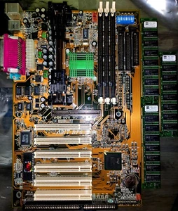 ABit AB-BF6 Motherboard Slot 1 Intel Intel 440BX (Seattle) With Ram - Picture 1 of 9
