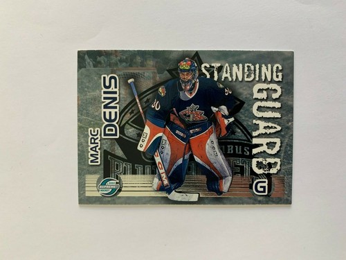 2003 04 Pacific Supreme Standing Guard #4 Marc Denis Giacche blu Columbus