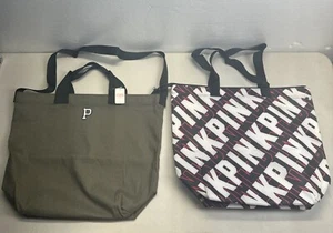 PINK Victorias Secret Insulated 2 in 1 Logo Tote Bag Travel Vacation Weekender - Picture 1 of 12