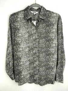 BB Dakota Blouse Born To Be Wild Gray Top Size Small BK104015 Taupe New $79 - Picture 1 of 7
