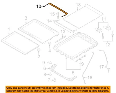 FORD OEM 15-23 Expedition Cab Sunroof-Drip Channel FL3Z1654022A - Image 1 of 2