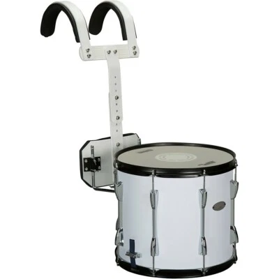 Sound Percussion Labs Marching Snare Drum with Carrier 13 x 11 in. White