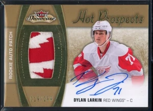 2015-16 Fleer Showcase Hot Prospects RC Auto Patch #190 Dylan Larkin 019/299 - Picture 1 of 2