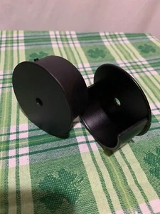 ❤️Wrought Iron Inside Mount Socket 1 Pair Mounts a 2” Pole Rod BLACK NEW - Picture 1 of 7