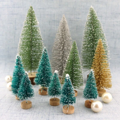 5PC Mini Christmas Tree Holiday Festival Gifts Party Home Ornament Decor 5 Color - Image 1 of 4