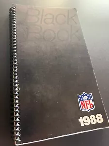 1988 NFL BLACK BOOK The Fact Book Issued to Teams Phone Numbers Facts Football - Picture 1 of 8