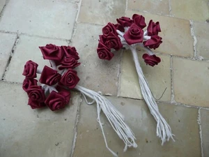 2 bouquets de roses fleurs parement pour habits vintage - Imagen 1 de 3