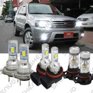For 2007 Ford Escape H7+H11+5202 High&Low + Fog LED Headlight 6X Bulbs Kit Combo - Picture 1 of 8