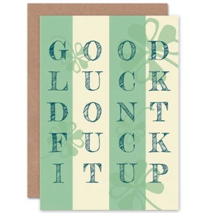 Don’t F It Up Blank Greeting Card With Envelope - Bild 1 von 4