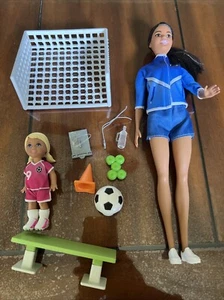 Barbie You Can Be Anything Soccer Coach Brunette African American Doll Set - Picture 1 of 13