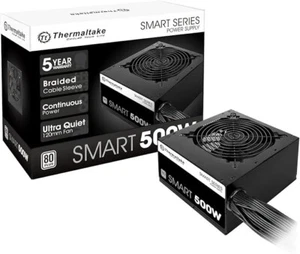 Smart 500W 80+ White Certified PSU, Continuous Power with 120mm Ultra Quiet C... - Afbeelding 1 van 2