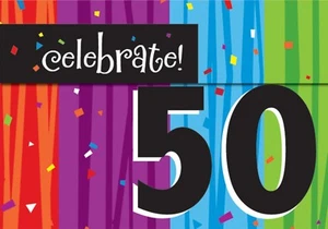 50th Birthday Party Invitations Invites Party Favor Party Decoration Supply 8ct - Picture 1 of 1