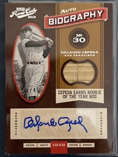2016 Panini Prime Cuts Biography Materials /49 Orlando Cepeda #ABM-OC Auto HOF
