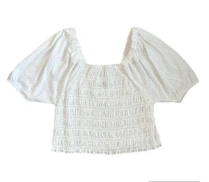 NWT BB Dakota Steve Madden Peasant White Top Womens 3X Boho Cottedgecore - Picture 1 of 10