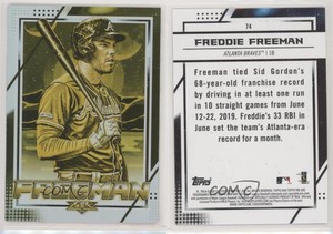 2020 Topps Fire Gold Minted Freddie Freeman #74