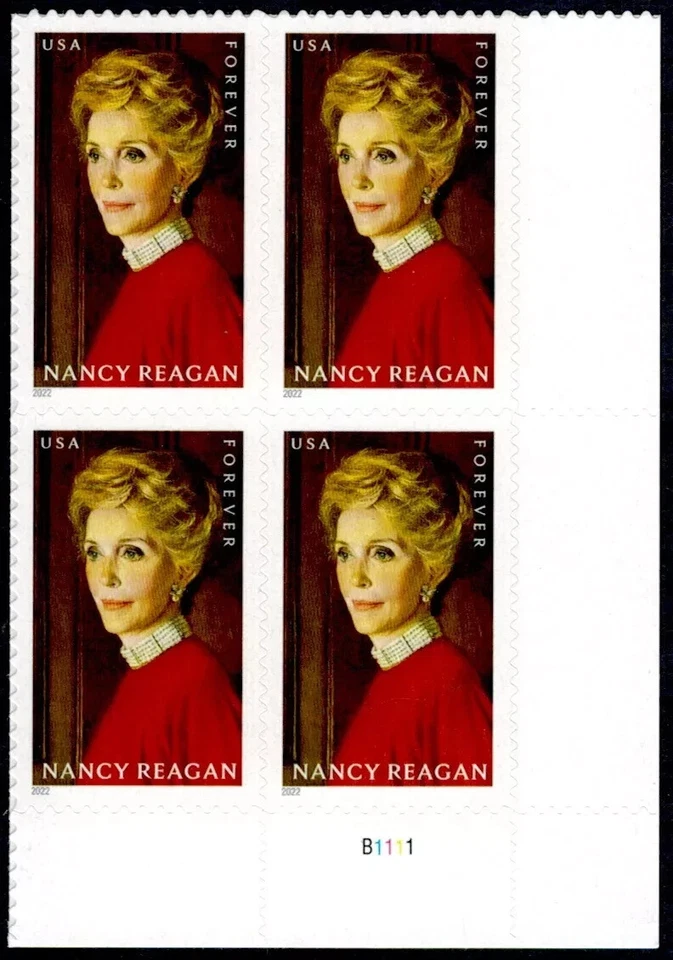 US Nancy Reagan Forever Stamp Plate Block of 4 Scott #5702 - Image 1 of 1