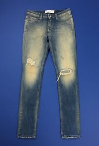 Iro jeans donna nuovo skinny stretch destroyed w27 tg 41 strappi boyfriend T5137