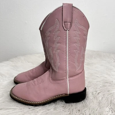 OLD WEST девочек квадратный носок искусственной кожи маленький детский Western ковбойские сапоги 1.5D розовый - Изображение 1 из 4